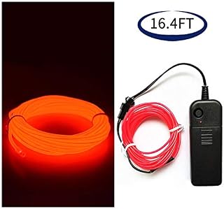 FAVOLCANO EL Wire 16.4ft/5M Glow Neon Lights Kit Portable Battery Operated for DIY