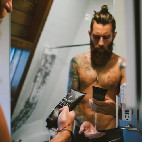 ZEUS Beard Conditioner Wash, Cleansing & Moisturizing Beard Wash with Green Tea & Natural Ingredients to Soften Beard – 8 oz. (Made in USA) Sandalwood - Image 4