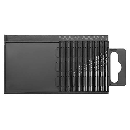 Juego de Herramientas Micro Mini Portátil, Taladro Manual Pequeño y Brocas Helicoidales de 20 Piezas, 0,3-1,6mm