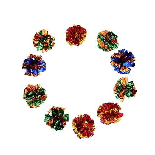 GANAZONO 10 Peças Bola De Papel Para Animais De Estimação Bolas De Gato Brinquedo De Perseguição De Gato Brinquedos De De Gato Brinquedos Para Gatinhos Internos Bolas De Dobra