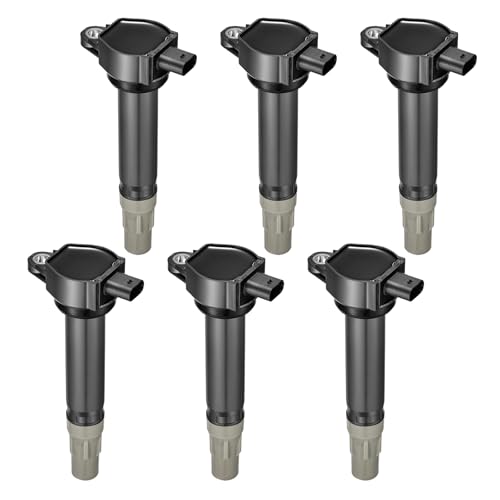 Image of Set of 6 Ignition Coil Pack UF502 Compatible with Dodge Nitro Charger Grand Caravan Magnum Journey Sebring Town & Country 300 Pacifica 2006-2010 2.7 3.5 4.0 V6 Replaces 04606869AB
