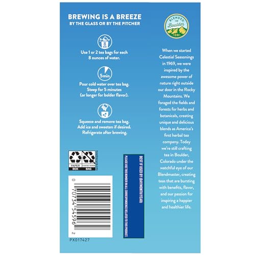 Image of Celestial Seasonings Cold Brew Unsweetened Black Tea Iced 18 tea bags