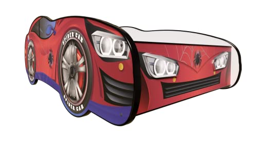 Topbeds Kinderbett Auto 140 x 70 cm Racing Car Hero - Spidercar - Autobett,...