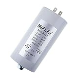 Color : gris Condensador de Arranque del Motor, 120 µF, 400 V, Conector de 60 x 119 mm, Miflex, 120 uF