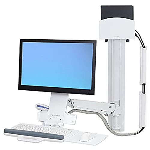 Ergotron StyleView Sit-Stand Combo System with Small CPU Holder - Mounting kit (handle, articulating arm, CPU holder, mouse hold