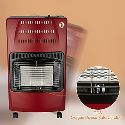 Vivicreate Patio Heater, Gas Heater, Propane Gas Heater, Outdoor Heater, Garage Heater, Work Heater (Red) #TOP2