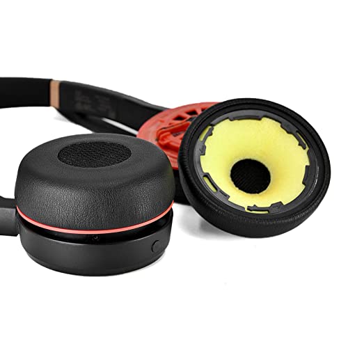 Repuestos almohadillas para auriculares compatibles con Jabra Evolve 75 75+ / 75 UC / 75MS (almohadillas de cuero sintético) miniatura 3