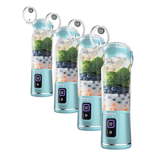 Image of Ninja Blast Portable Blender, Cordless, 18oz. Vessel, Personal Blender For-Shakes and Smoothies, BPA Free, Leakproof-Lid and Sip Spout, USB-C Rechargeable, Dishwasher Safe Parts, Tinted Aqua, BC151AQ