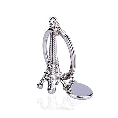 XCSSKG 1 llavero de acero de titanio con diseño de torre Eiffel, regalo de cumpleaños y llave de coche Cover