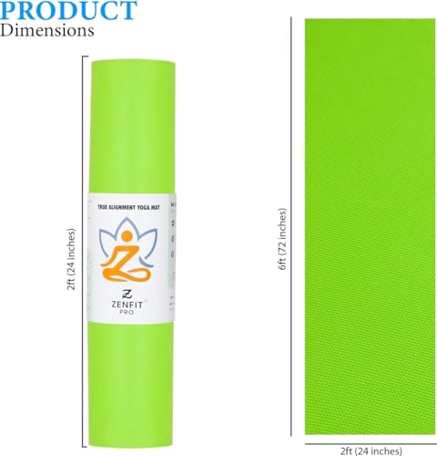 Image of Yoga Mat for Women & Men | High Density TPE Yoga Mat with 6mm Cushion | Non-Toxic, Sweat-Resistant & Double Sided Anti-Slip Exercise Mat | Lightweight & Portable with Carry Bag (Green)