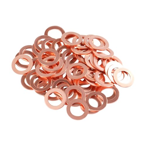 Lkq-������ M10 M12 Oil Plug Copper Flat Seal Washer Crush Valve Spacer O-Ring Gasket Sealing Ring, �������肵�Ă��đϋv��������(80PCS M12x18x1.5)