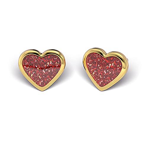 Sensitive by STUDEX, Glitter Herz Ohrstecker 6mm, Chirurgenstahl, 5 Varianten Cover