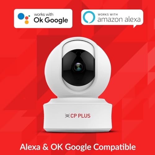 CP PLUS 2MP Full HD Smart Wi-fi CCTV Home Security Camera | 360° with Pan Tilt | 2Way Talk | Cloud Monitor | Motion Detect | Night Vision | Supports SD Card (Upto 128 GB), Alexa & Ok Google | CP-E21A 8 411Z8CbhC2L