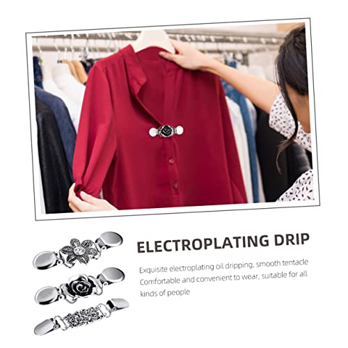 Healifty 3 Peças Suéter Clipe De Gola Vestidos Para Suéter Cardigã Feminino Suéteres Enfeitados Para