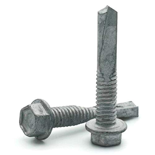 Buildex Hex Washer Head Self Drilling TEK 5 Screws Climaseal Coated 1/4"-28 x 3 Qty 100