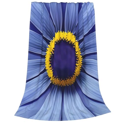 Couverture en flanelle florale 152x127 cm douce et légère pour lit - 3