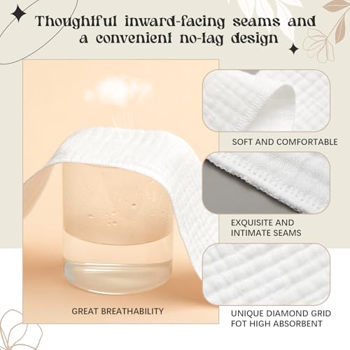 Toulite 10 Pcs 6 Layer Bra Liner Sweating, Cotton Sweat Liner Under Bra Pad Breast Washable Rectangle Absorb for Women Supply4