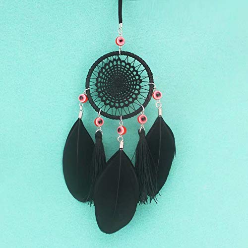 Atrapasueños hecho a mano con cinta de encaje, plumas y borlas, hecho a mano, tradicional, para dormitorio, niños, niñas, habitaciones, baby shower, fiesta, decoración Cover