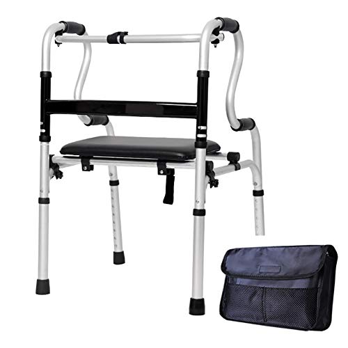 Marcheur vertical léger et pliable avec siège en cuir pour adulte