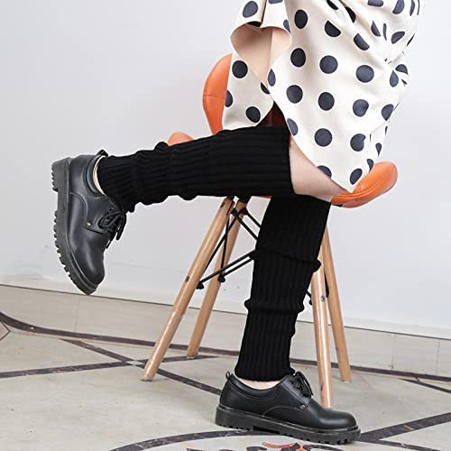 Image of Women Y2k Leg Warmers Ribbed Knitted Harajuku Kawaii Leg Warmers Streetwear