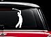 Tiger Woods Golf (White 4") Vinyl Decal Sticker for Car Automobile Window Wall Laptop Notebook Etc.... Any Smooth Surface Such As Windows Bumpers