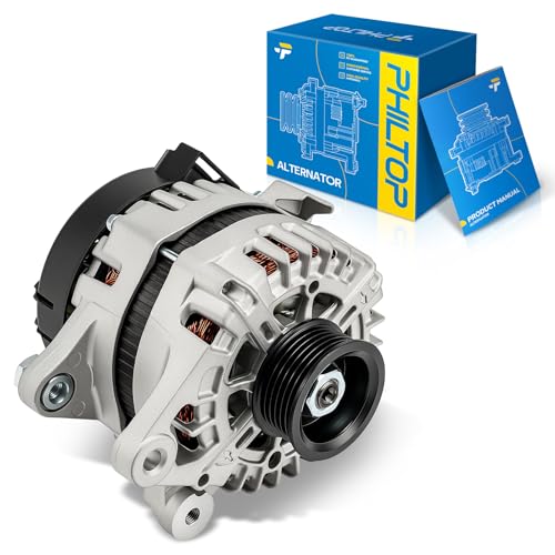 Image of PHILTOP Alternator New 21002N Compatible with 2016-2021 Hyundai Tucson 2.0L | Alternator for 2017-2019 Kia Soul 2.0L, 12V 150Amp S6 Groove Pulley OE 208351, 37300-2E820, 373002E820, 2624670