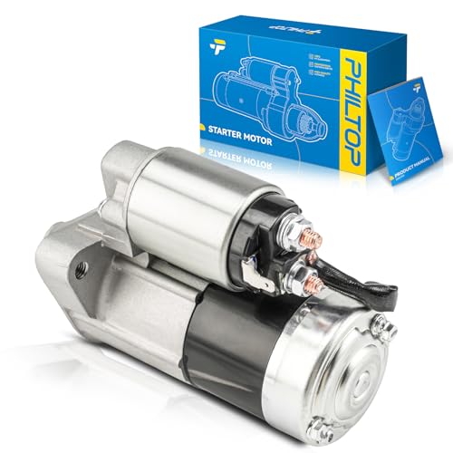 Image of PHILTOP Starter Compatible with Chrysler,2003-2010 PT Cruiser Naturally Aspirated,for Dodge,2003 Neon 2.0L 12V1.2KW CW,PMGR.9 Tooth Pinion /Teeth