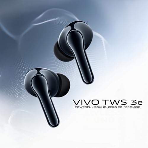 Image of vivo TWS 3e True Wireless Earbuds | Bluetooth 5.3, AI Noise Cancellation, 42H Battery, 88ms Low Latency, Dual Device Pairing, IP54 Splash Resistant - (Dark Indigo)