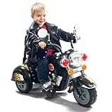Ride on Toy, 3 Wheel Trike Chopper Motorcycle for Kids by Lil' Rider - Battery Powered Ride on Toys for Boys and Girls, 18 Months - 4 Year Old, Black