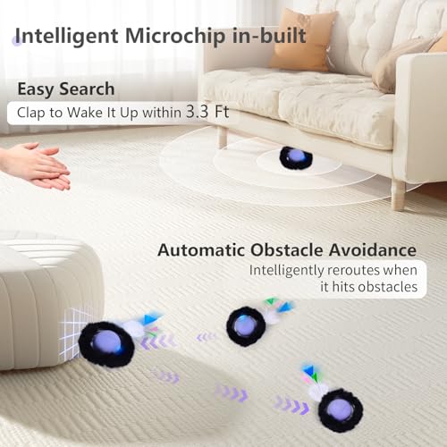 image for ORSDA Cat Toys, Interactive Activated Moving Ball in 7 Holes Mat, Auto