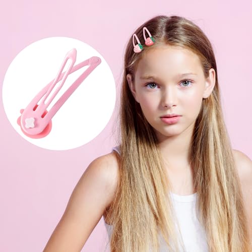 12 pinzas para cabello con diseño de fresa rosa claro y oscuro miniatura 5