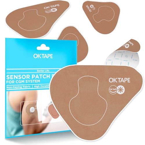 OK TAPE CGM Sensor Patches Compatible with Medtronic Guardian(15 pcs) Waterproof & Sweatproof Sensor Covers for 14 Days Thin Long Last Adhesive Patches