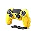 CHIN FAI PS4 Funda para Cubrir el Mando de PS4 con 4 Grips para Pulgares, Funda Antideslizante de Silicona, Carcasa Protectora para Mando de Sony PS4 / Slim/Pro