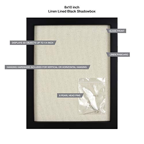 Image of MCS Linen Lined Shadow Box Frame, 16 x 20 Inch, Gray