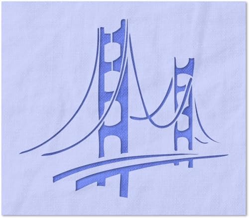 Stencil Stop Golden Gate Bridge Stencil - Reusable for DIY Projects, Painting, Drawing, Crafts - 14 Mil Mylar Plastic (6 x 5.13 inches)