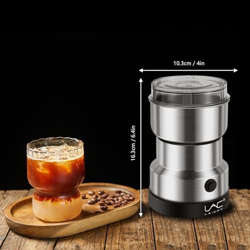 Coffee Grinder Electric & Spice Grinder, 150W Fast Grinding with Stainless Steel Blades | for Coffee Beans, Spices, Seeds, Herbs | Dry Food Mill | Mini Kitchen Grinder (Handheld) - 2
