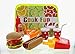 GIFTEXPRESS® Hamburger and Hot Dog Play Set, Pizza Food Cooking Toy, with Toy Hamburger, Fries, Hot Dog, Pizza, Coke, Ketchup, and Tray