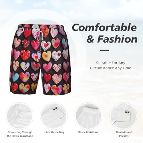 Short de bain pour homme léger avec cordon de serrage ajustable élastique