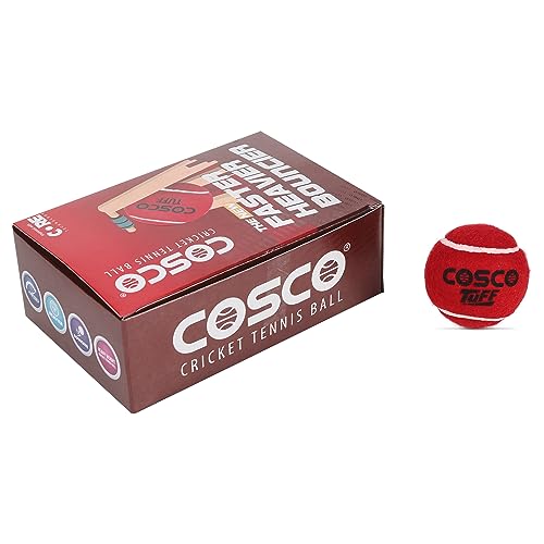 Image of Cosco Rubber Tuff Heavy Weight Ball,Pack Of 6,Red,Youth Size(Cricket)