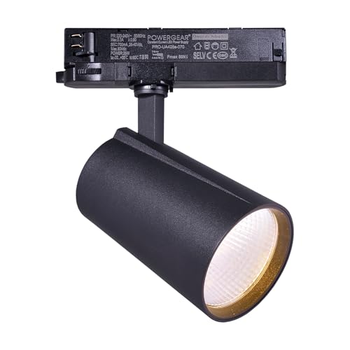 FOOC Spot sur Rail à LED 30 Watts Triphasé à 4 Fils Rotatif et Pivotant 3000K Blanc Chaud 2800lm Plafonnier en Aluminium pour Système de Rail d'Éclairage...
