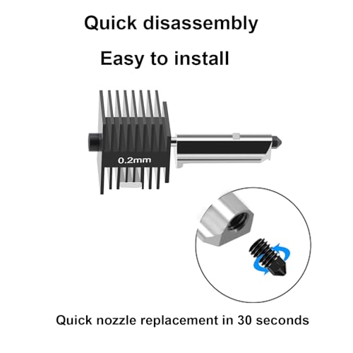 Image of 2PCS A1 Mini /A1 Hotend, A1 Mini /A1 Print Head Kit High-Temperature 0.2mm /0.4mm Hardened Steel Nozzle with Silicone Sock Compatible for Bambu Lab A1 /A1 Mini 3D Printer,