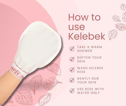 Kelebek für Gesicht & Körper 2er-Set Peeling-Handschuhe – Türkisches Kese für Damen & Herren – Exfoliating Gloves für Dusche & Hamam – Körperpeeling & Tiefenreinigung