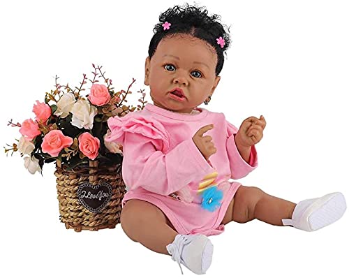 MWKL Nettes Reborn Baby 58cm Reborn Puppe Simulationspuppe 22 Zoll Vollsilikon Körper Wiedergeburtspuppe Lebensechte… – Bild 7