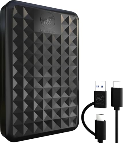 ModusTech 320GB Disque Dur Externe Portable USB 3.0 Type-C Haute Vitesse Compatible avec Windows, Mac, PC, PS4 et Xbox Stockage Fin pour Sauvegarde de données, Films,...
