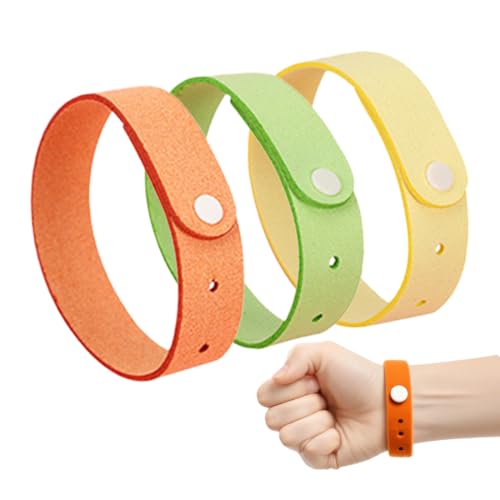 Braccialetto Antizanzare, 3 Pezzi, Braccialetti Antizanzare Bambini, Olii Naturali al 100% Adatto Ad Adulti, Anti Zanzare, Braccialetti Antizanzare,Bambini e Neonati