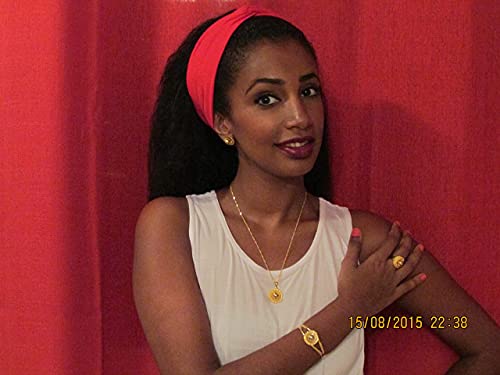 18K Gold Plated Ethiopian Jewelry Sets for Women Wedding Party Bridesmaid Habesha Jewelry3