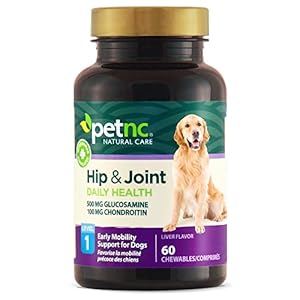 Petnc Natural Care Hip and Joint Health Early Mobility Chewables for Dogs, 60 Count (27478)