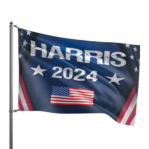 Kamala Harris 2024 Decorative Banner Flag - 3x5 Ft Outdoor Standard Flag for Garden Lawn and Outdoor Decorations - Show Support for Kamala Harriss Presidential Campaign (White Red Blue)