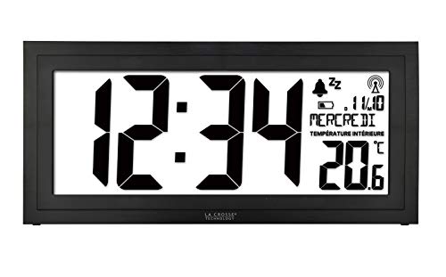 Horloge murale pour lire heure et température facilement