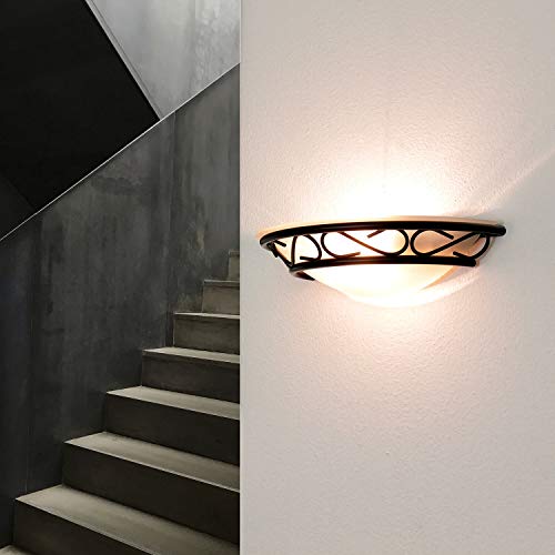 Licht-Erlebnisse EL2102-01(RA3721) Aplique Atenas vidrio en blanco rústico estilo rústico E14